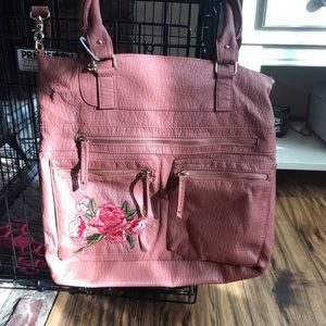 Adorable purse with rose decal